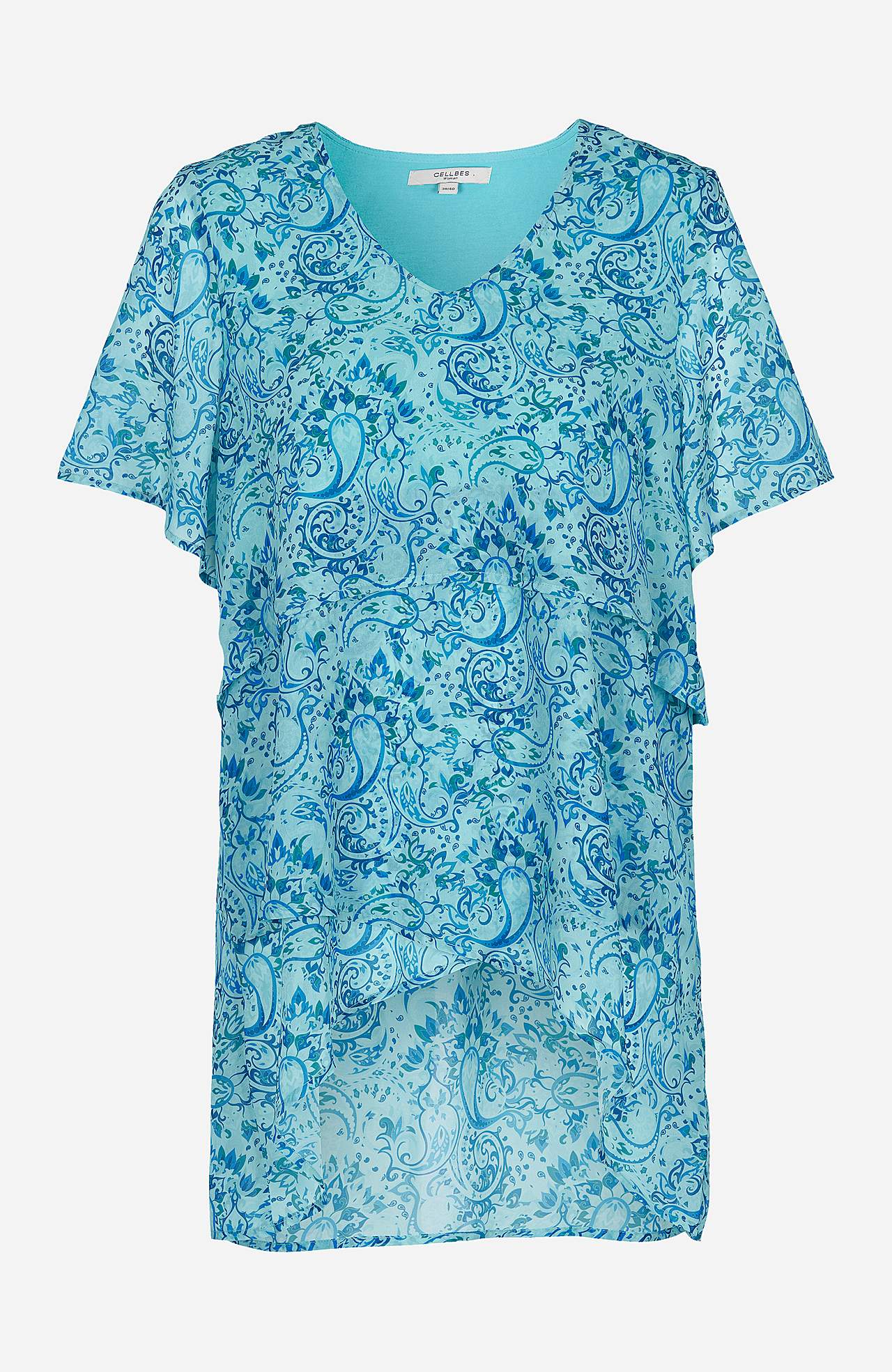 Chiffon tuniek met een paisleypatroon