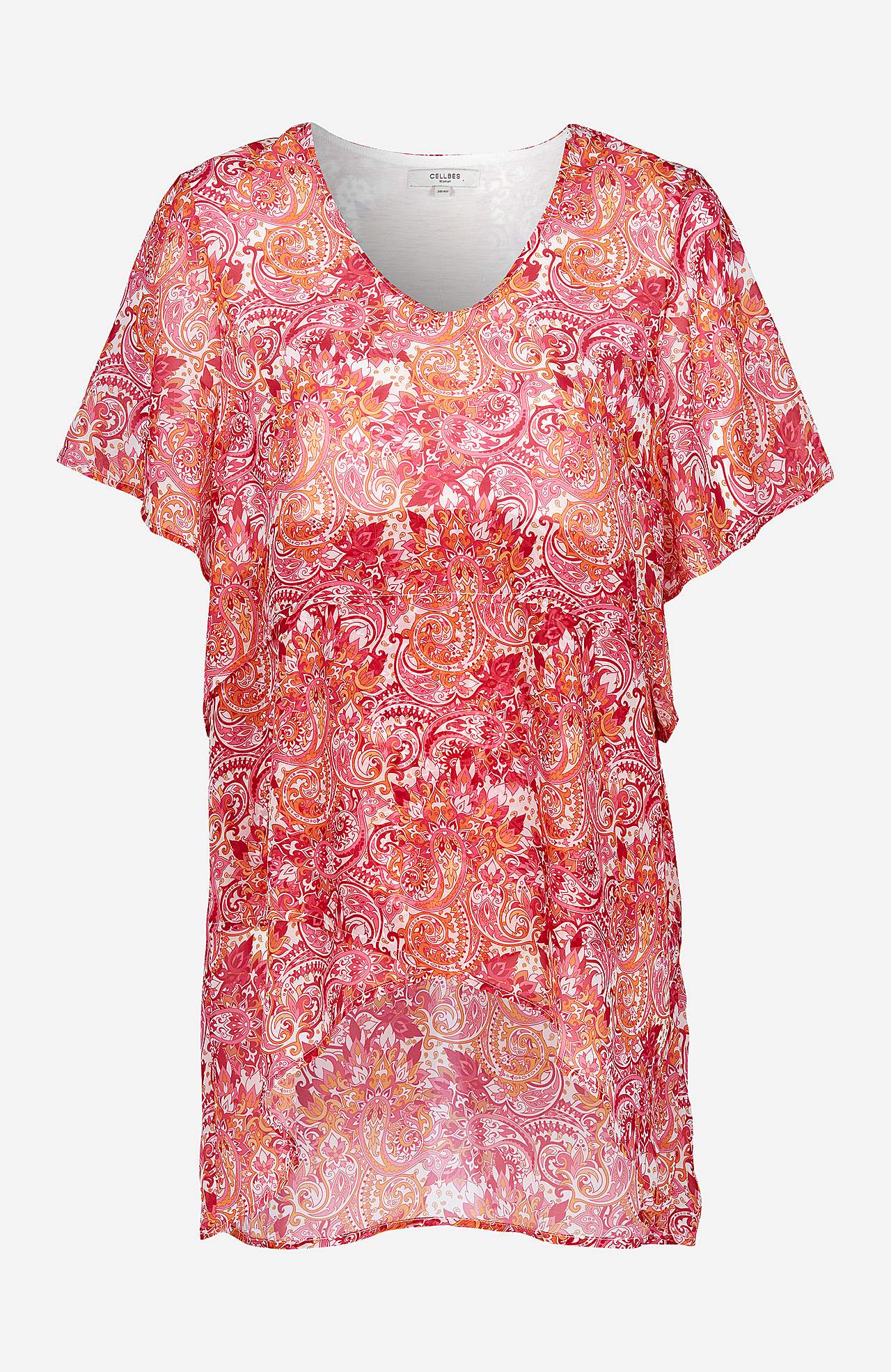 Chiffon tuniek met een paisleypatroon