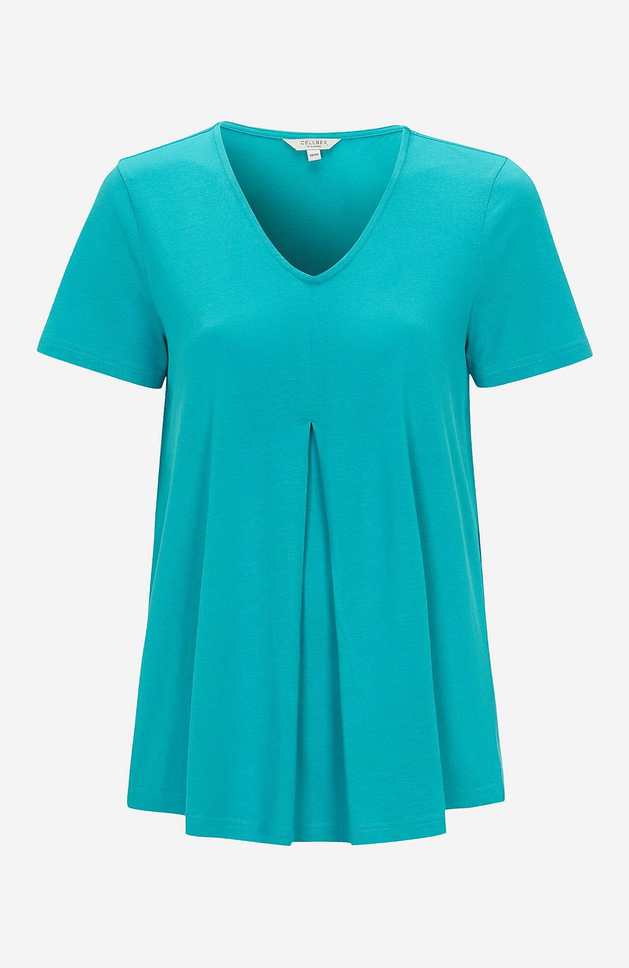 Jersey-topje met een v-hals
