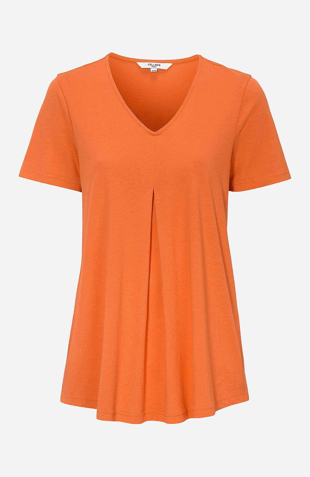 Jersey-topje met een v-hals