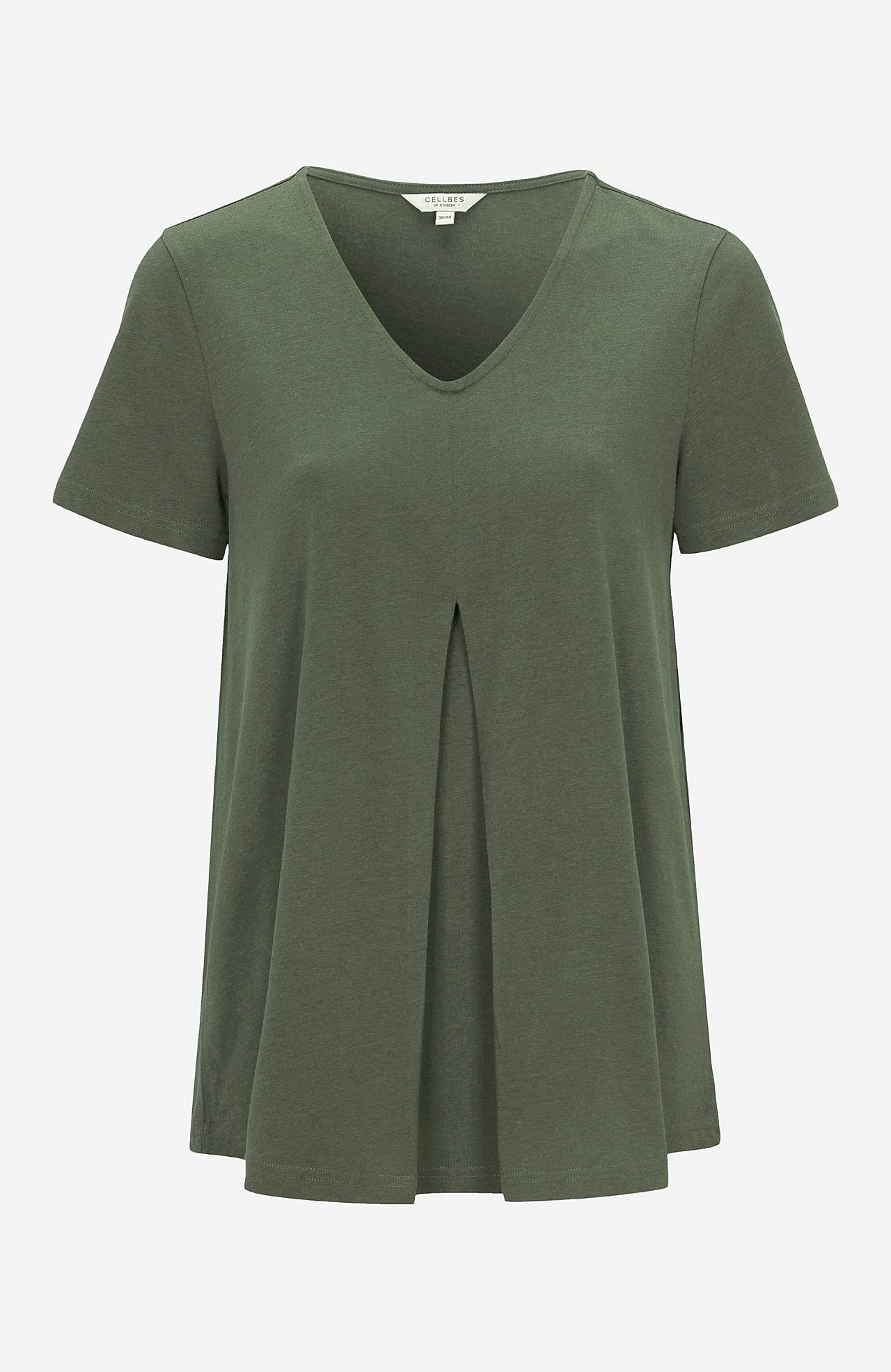 Jersey-topje met een v-hals