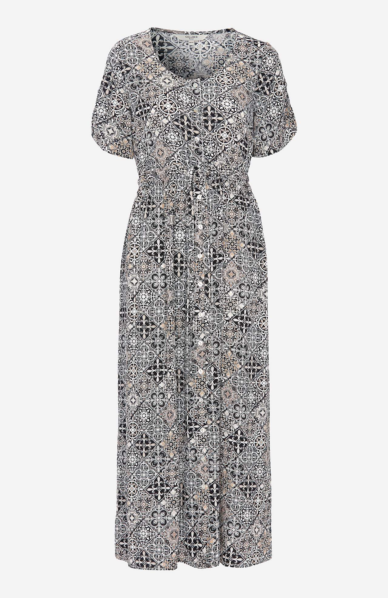 Van crèpe jurk met strikband aan de taille Mia