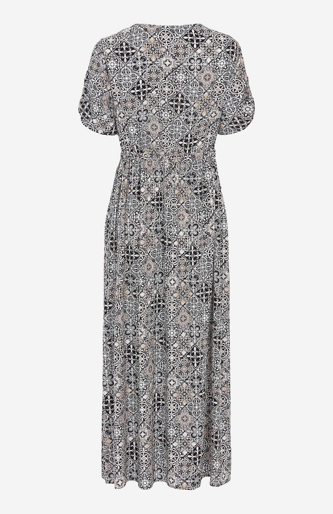 Van crèpe jurk met strikband aan de taille Mia