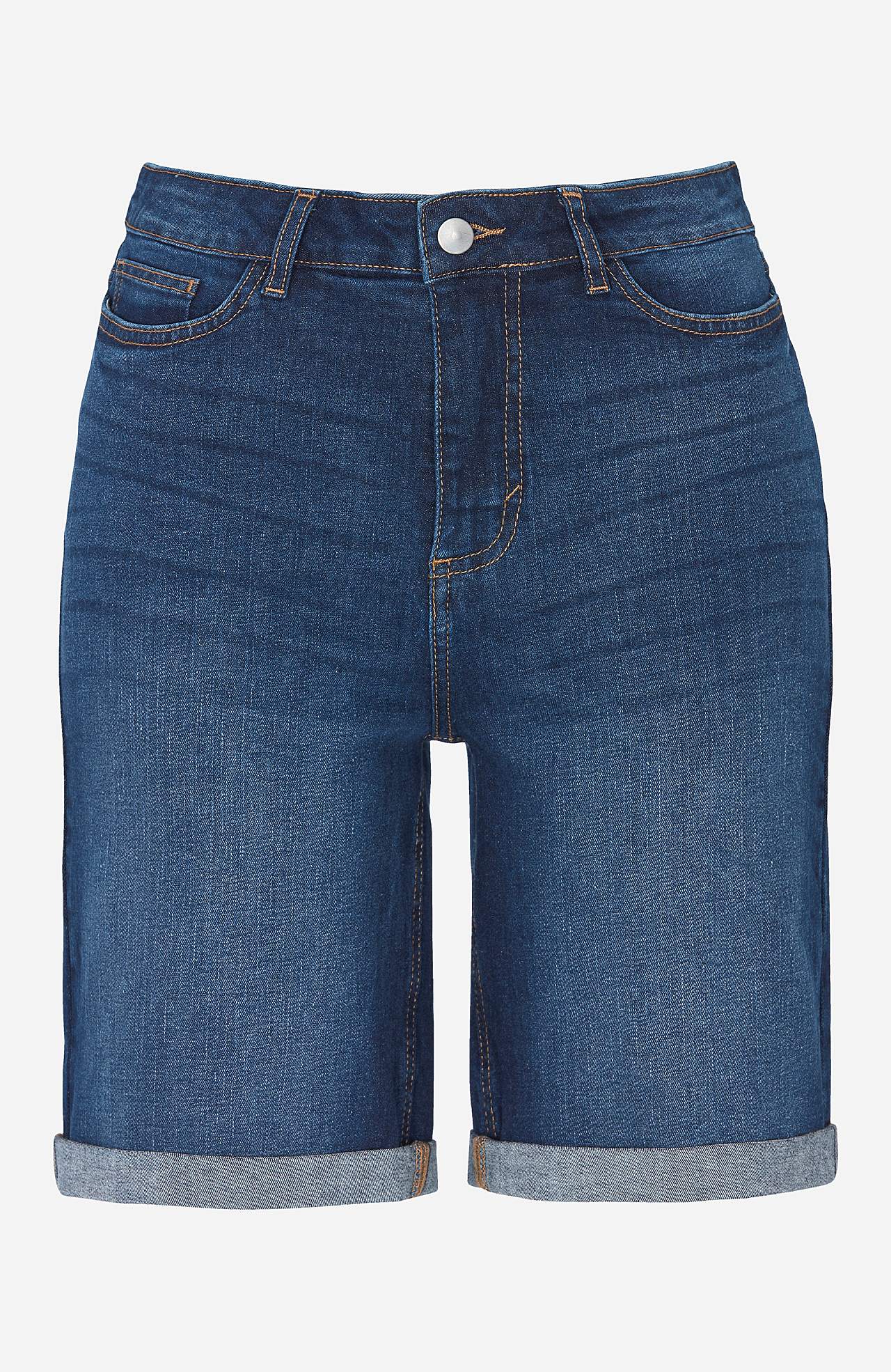 Jeansshort met comfortabelle rek