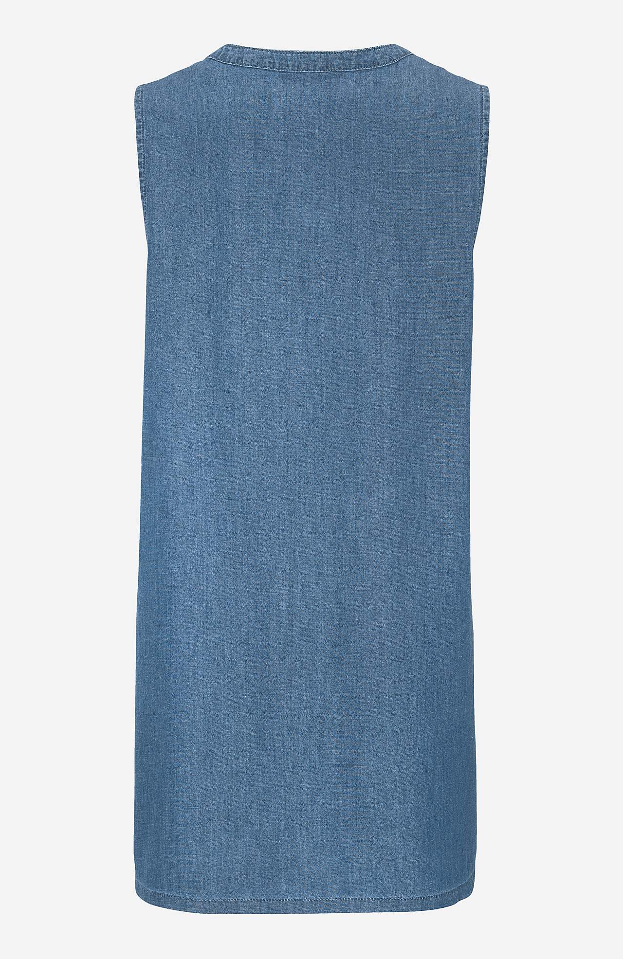 Mouwloze denim tuniek