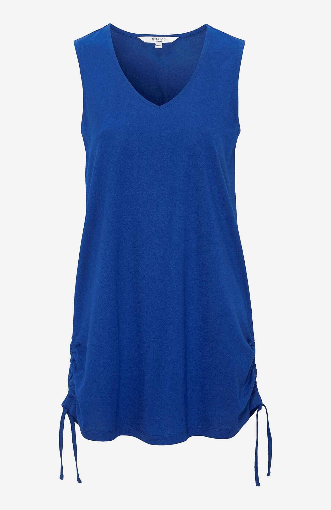 Mouwloze jersey-topjes met twee aparte lengtes Set van 2