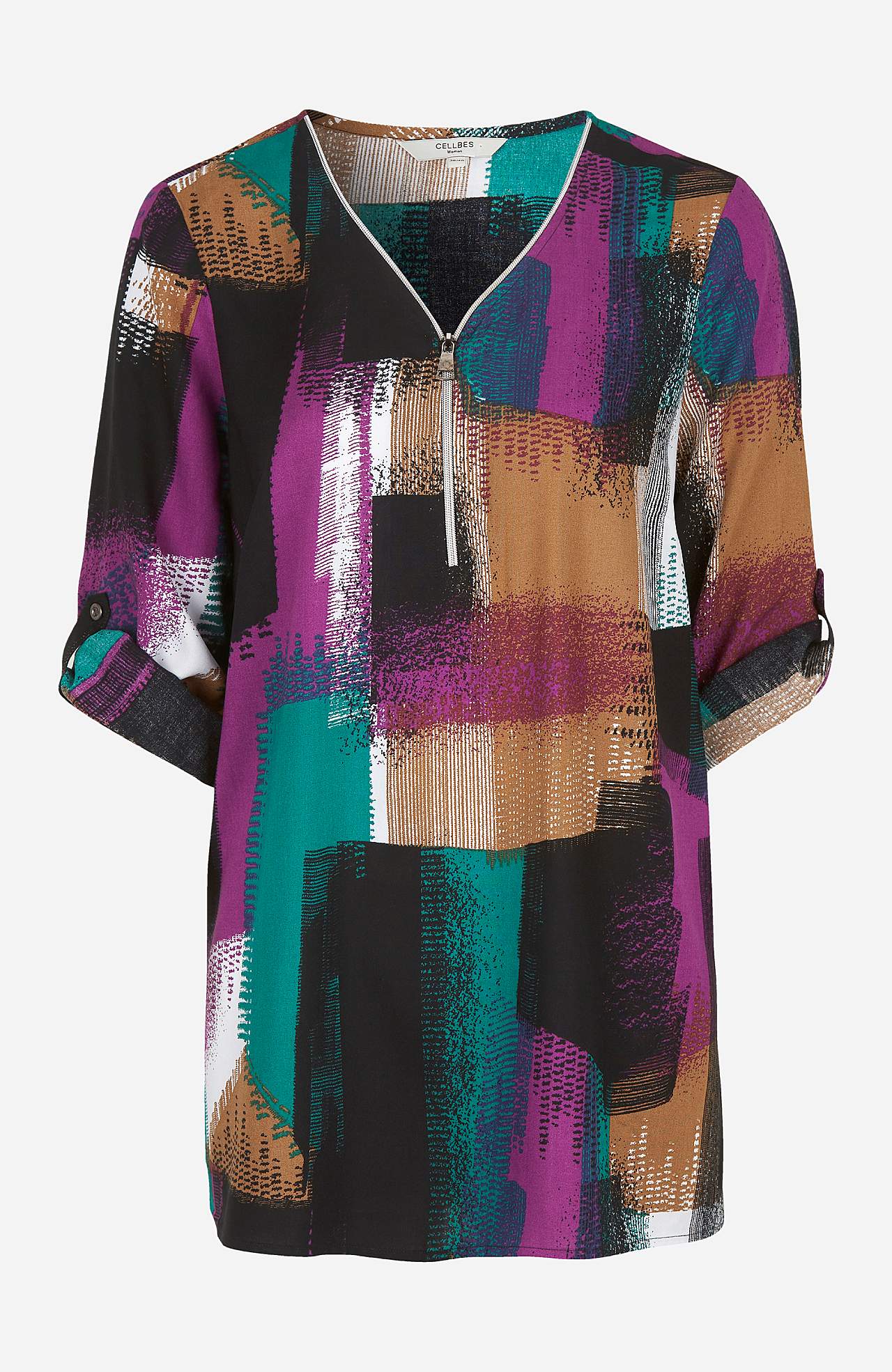 V-hals tuniek in twee lengtes