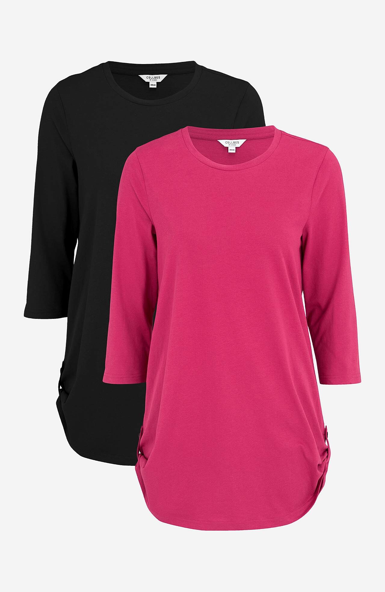 Jersey tuniek met 3/4 mouw Set van 2