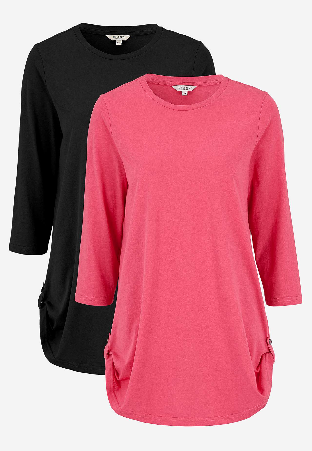 Jersey tuniek met 3/4 mouw Set van 2