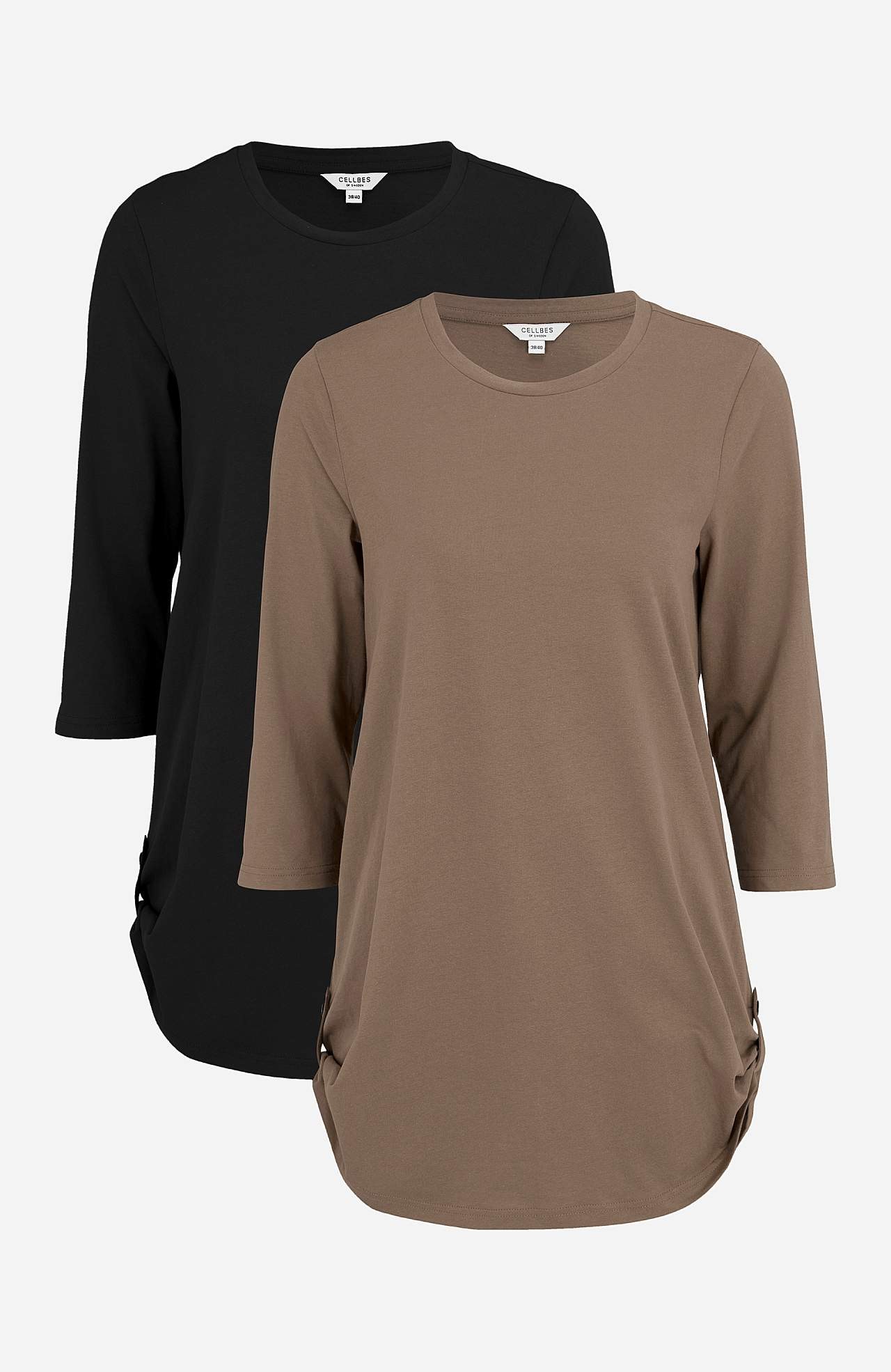 Jersey tuniek met 3/4 mouw Set van 2