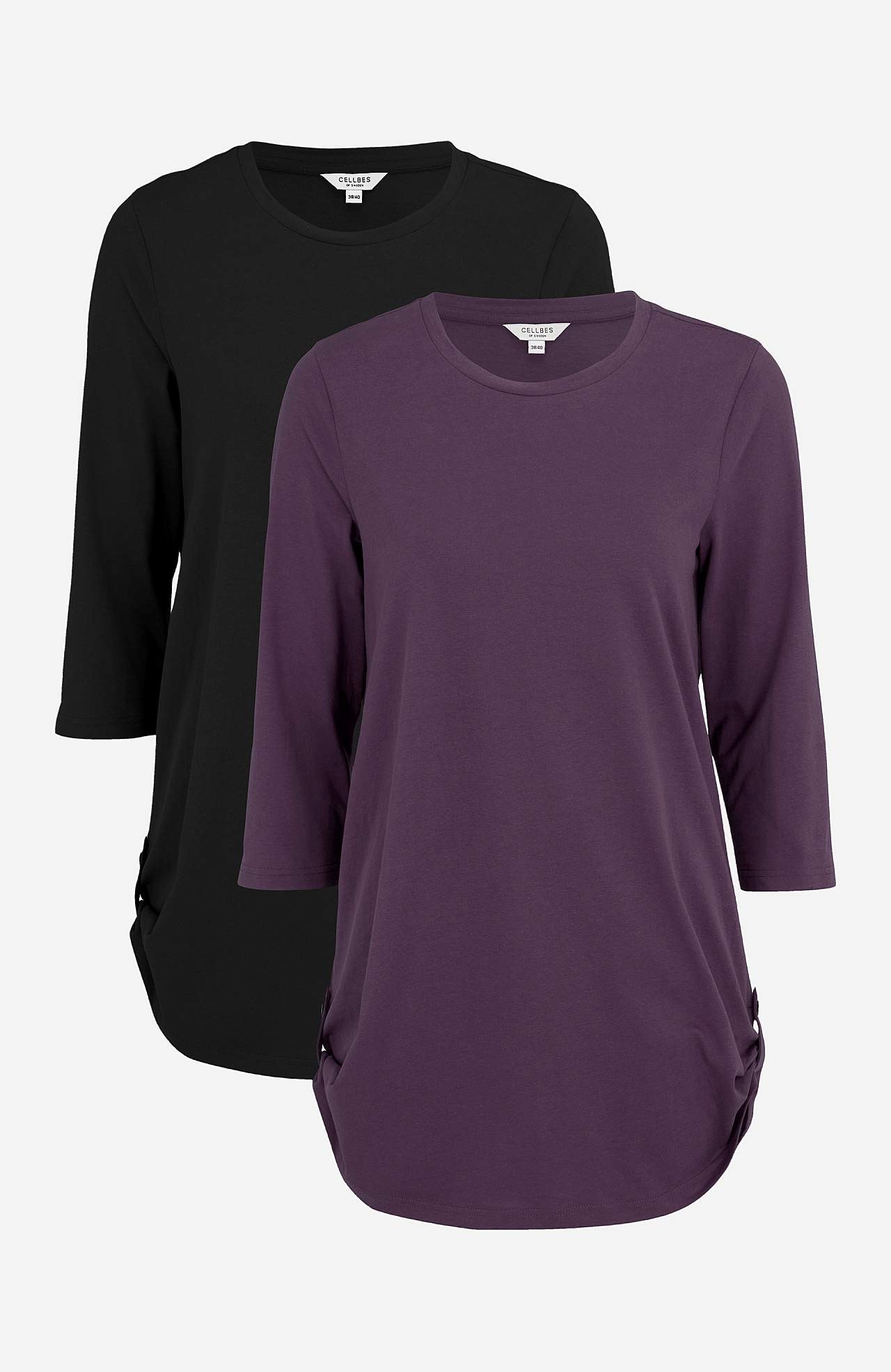 Jersey tuniek met 3/4 mouw Set van 2