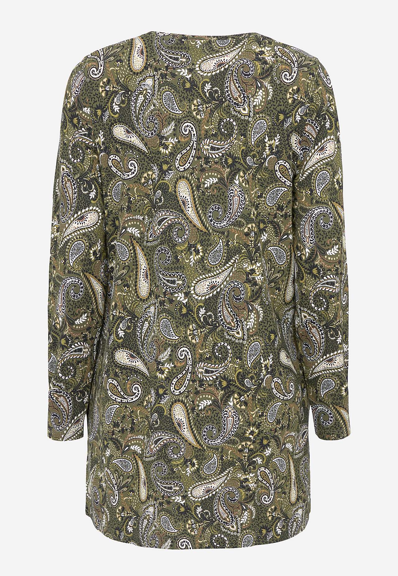 Patroonvormige jersey tuniek met lange mouwen Amira