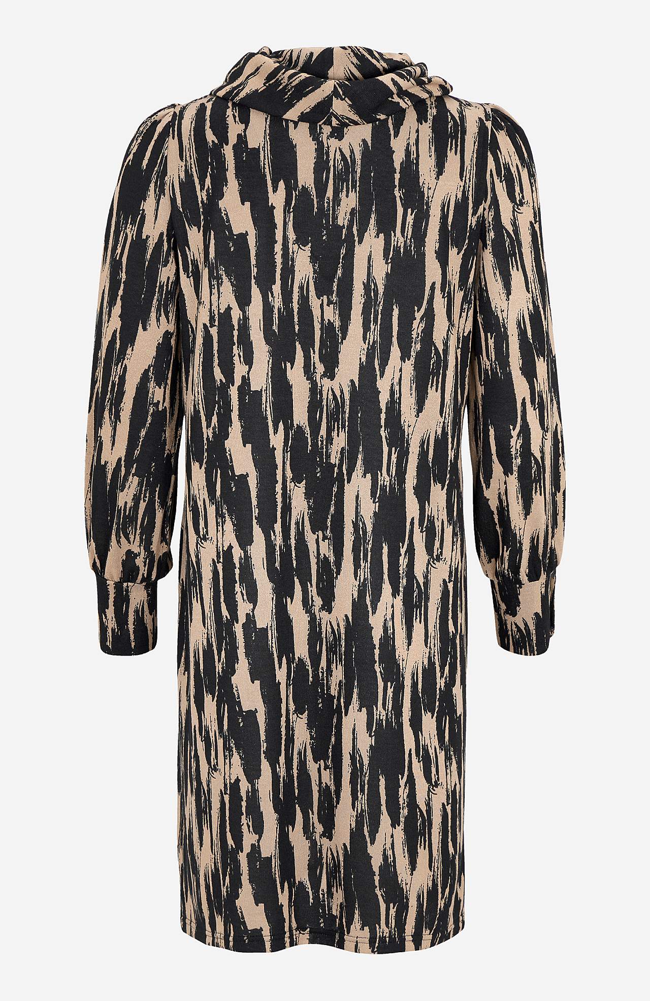 Knielange jerseyjurk met patroon