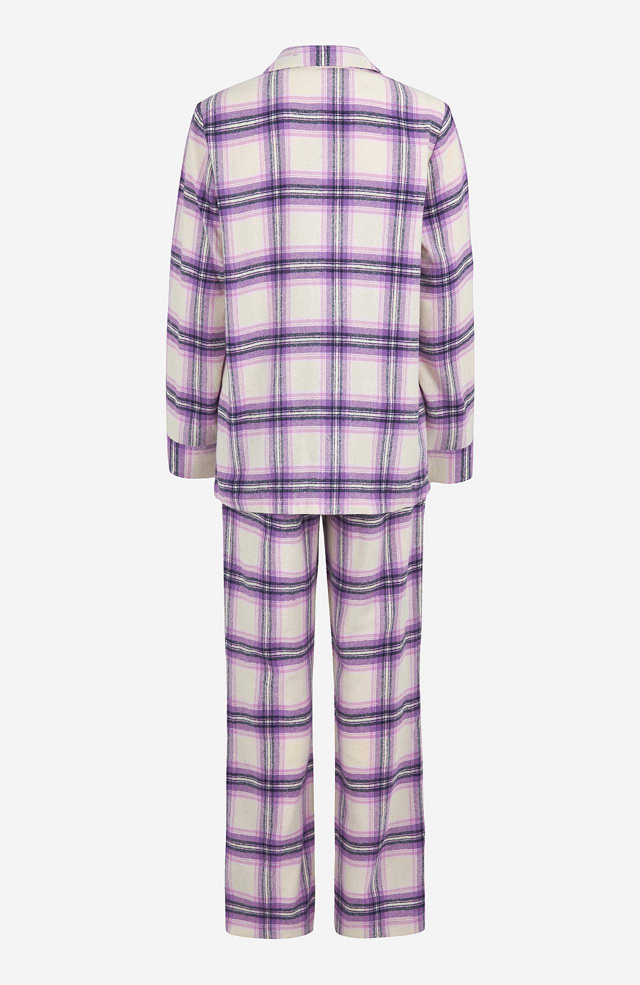 Geruite pyjama van flanel
