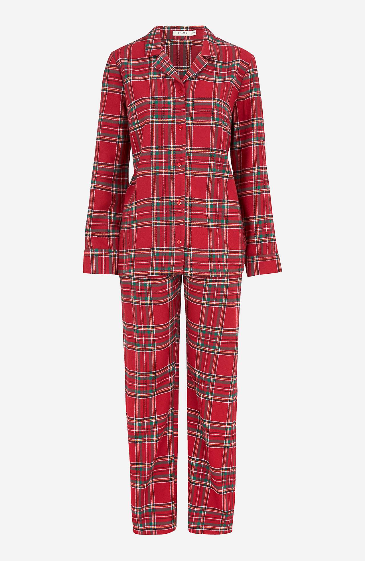 Geruite pyjama van flanel Felicia