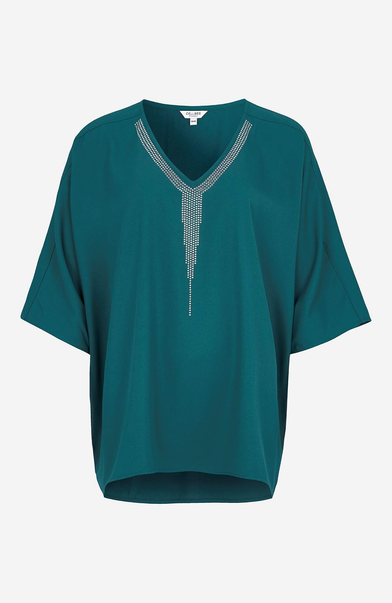 Feestblouse met genopt details
