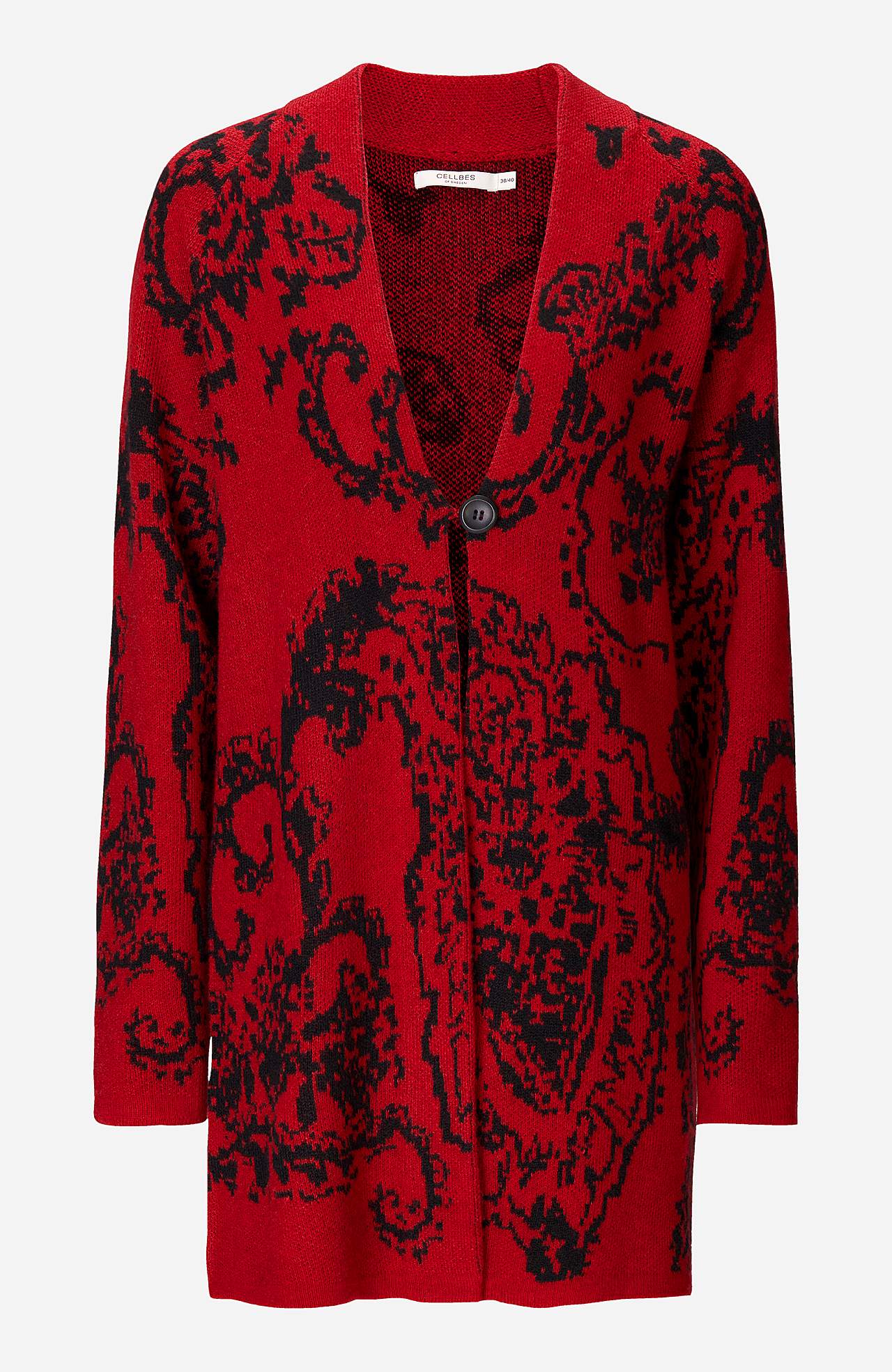 Jacquardgebreide cardigan