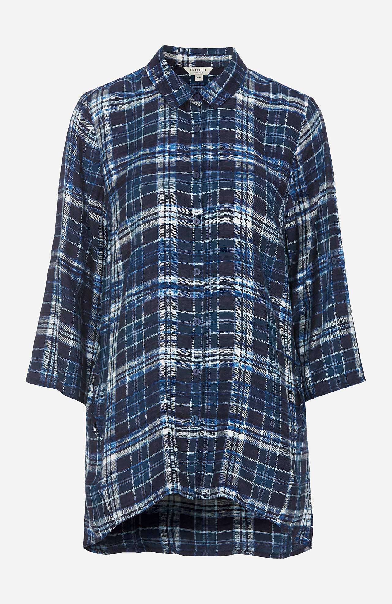 Geruite tuniek met kraag