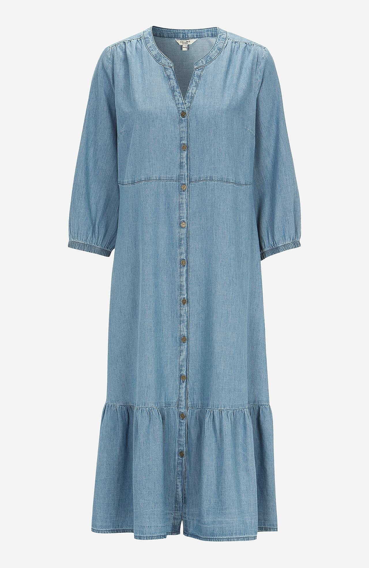 Denim jurk met volant Sonja