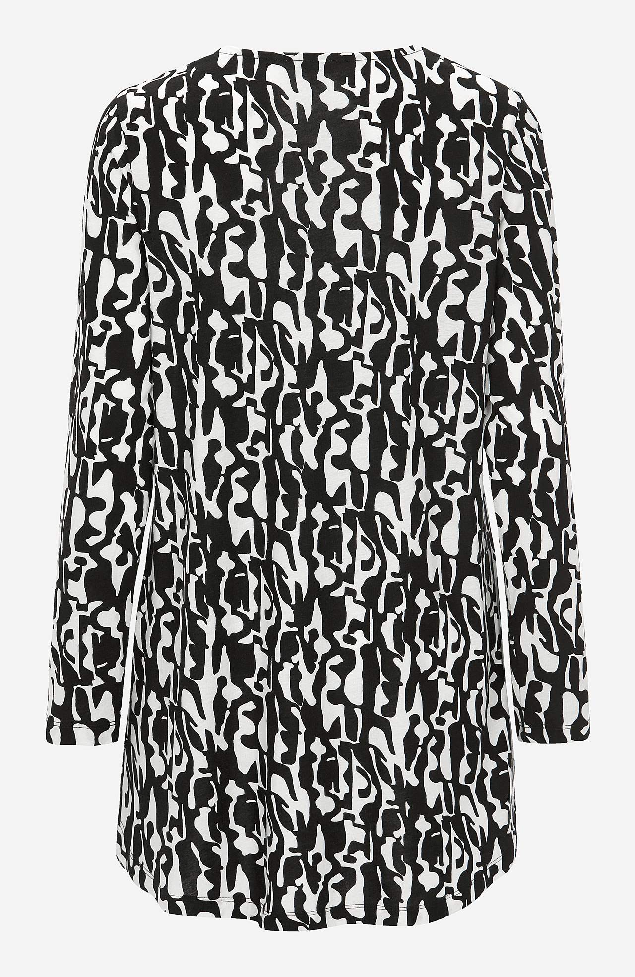Patroonvormige jersey tuniek met lange mouwen Amira
