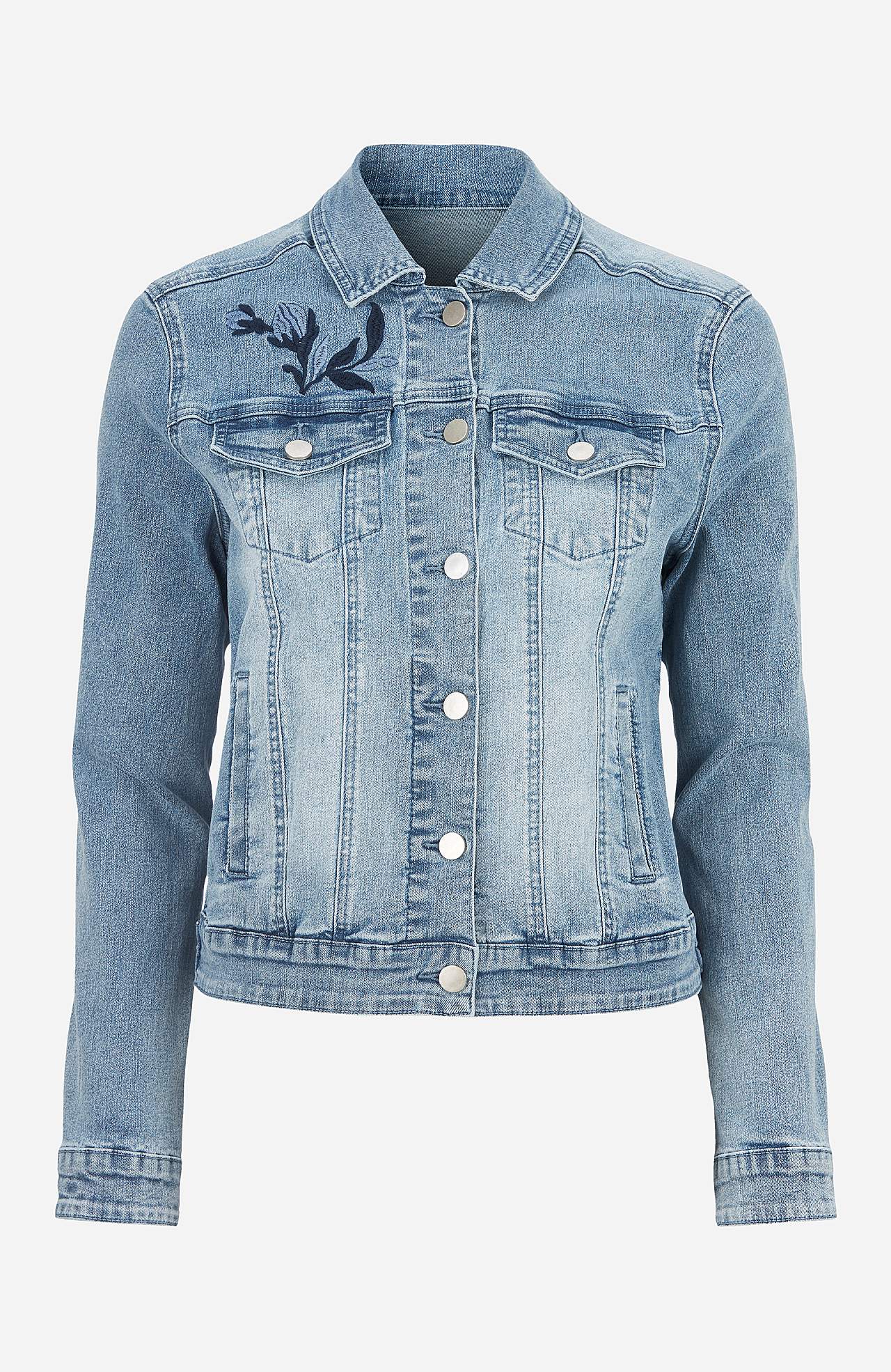 Denim jas met borduurwerken