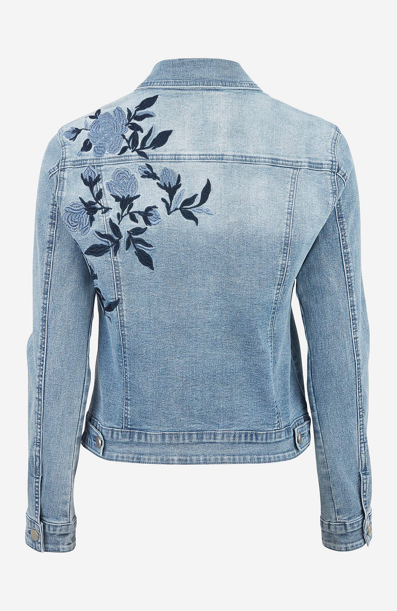 Denim jas met borduurwerken