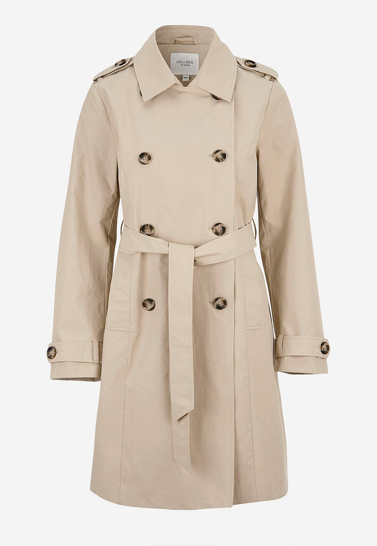 Dubbel-borstige trenchcoat