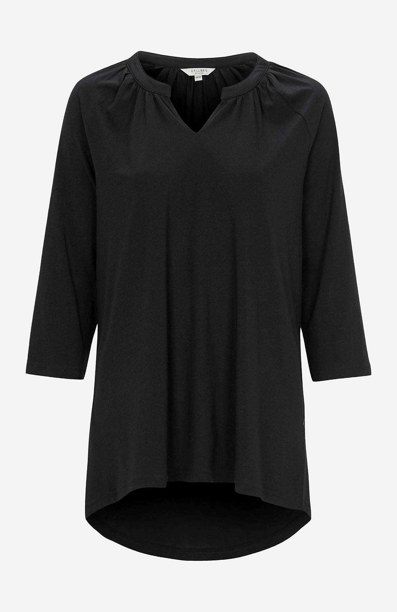 Jersey tuniek met 3/4 lengte mouwen
