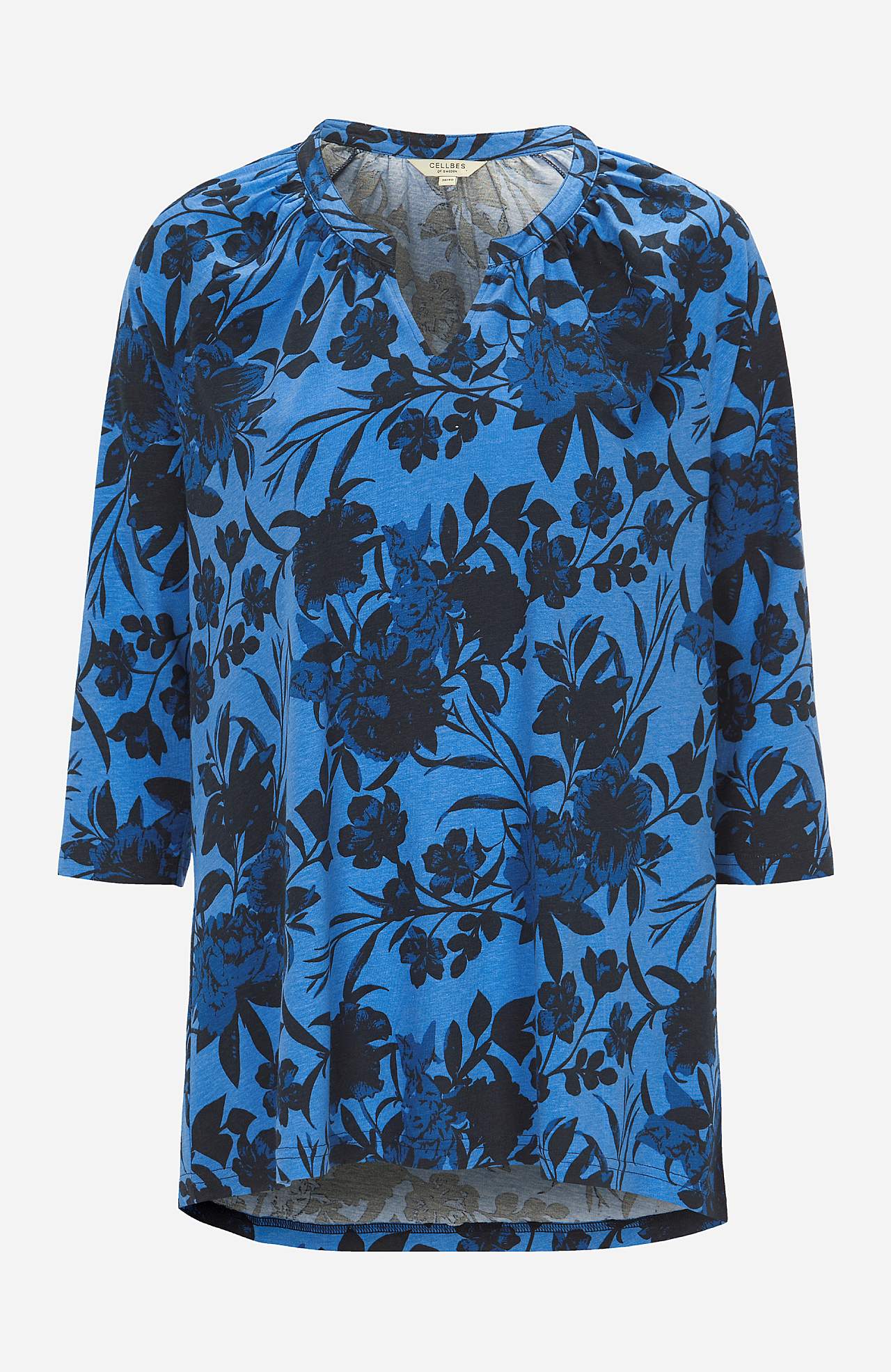 Jersey tuniek met 3/4 lengte mouwen