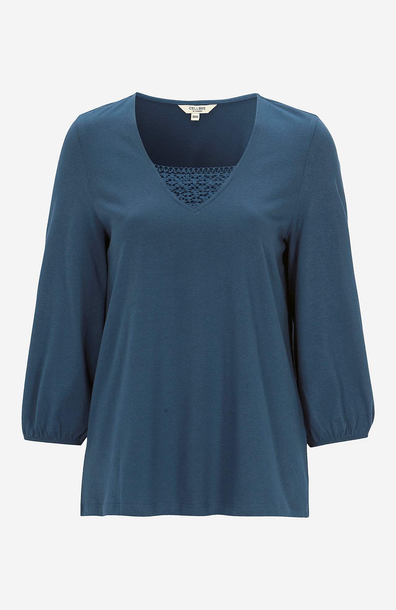 Jersey-topje met kant