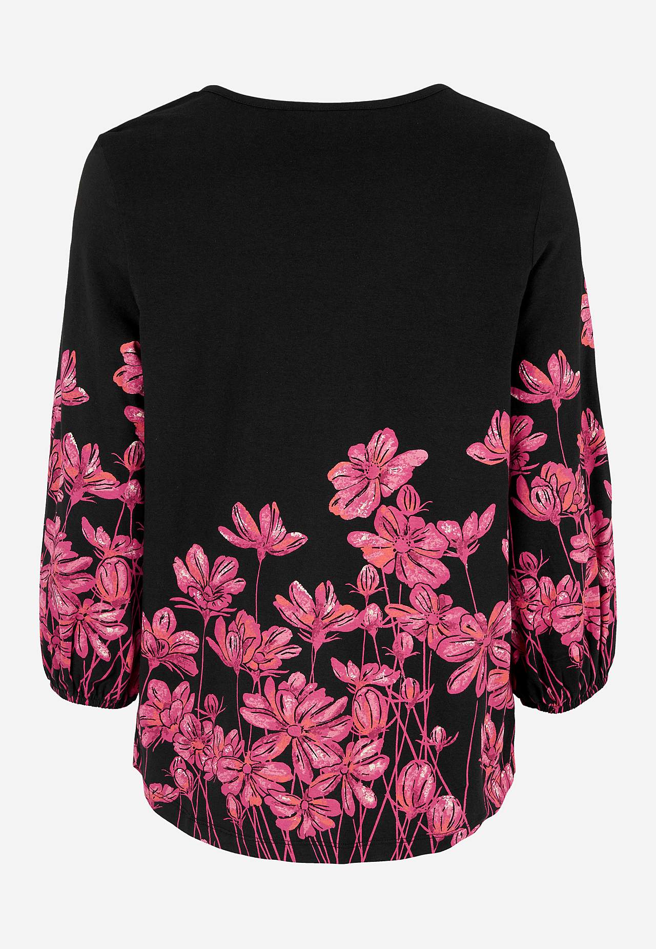 Jersey-topje met een bloemenpatroon