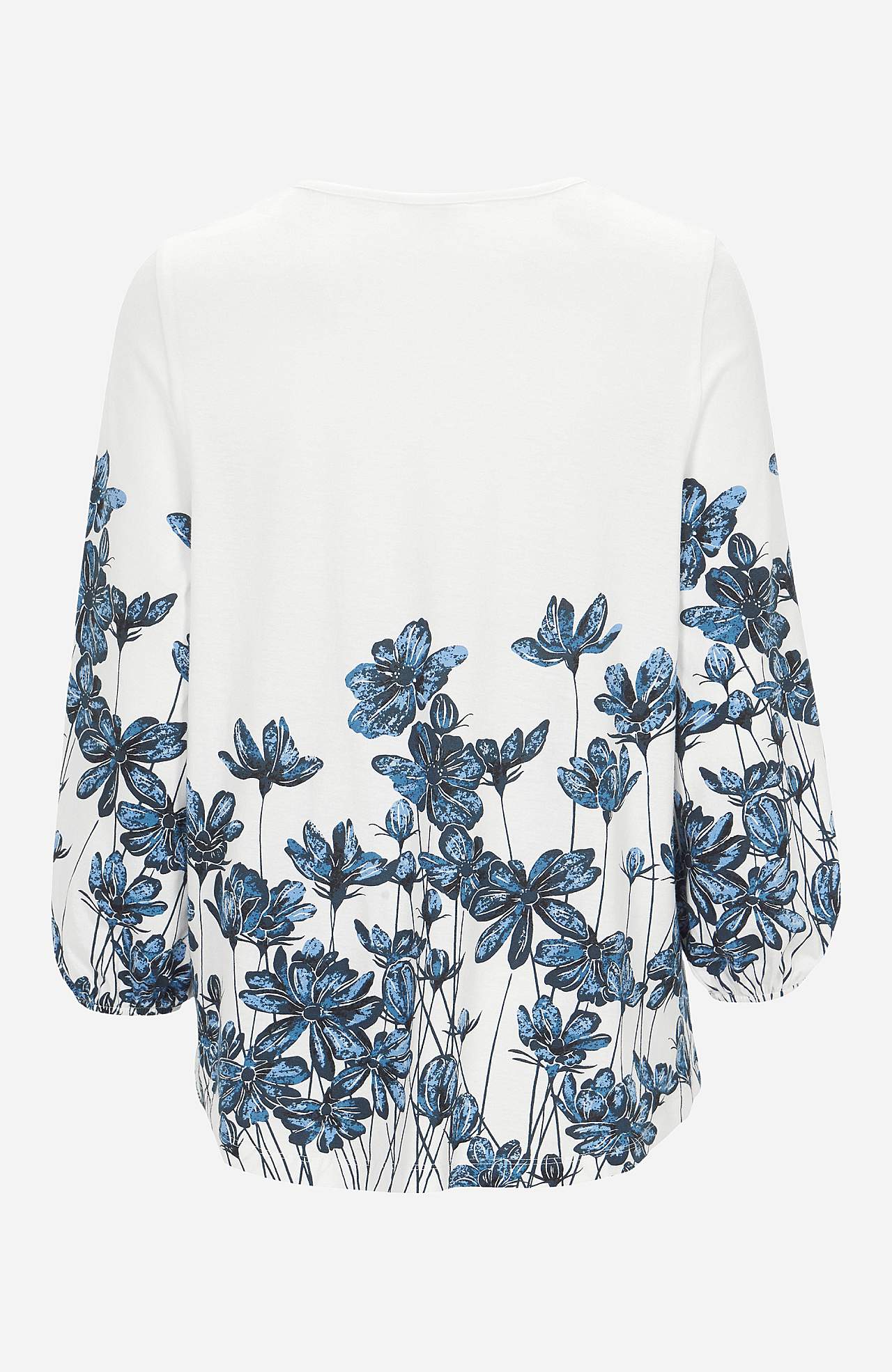 Jersey-topje met een bloemenpatroon