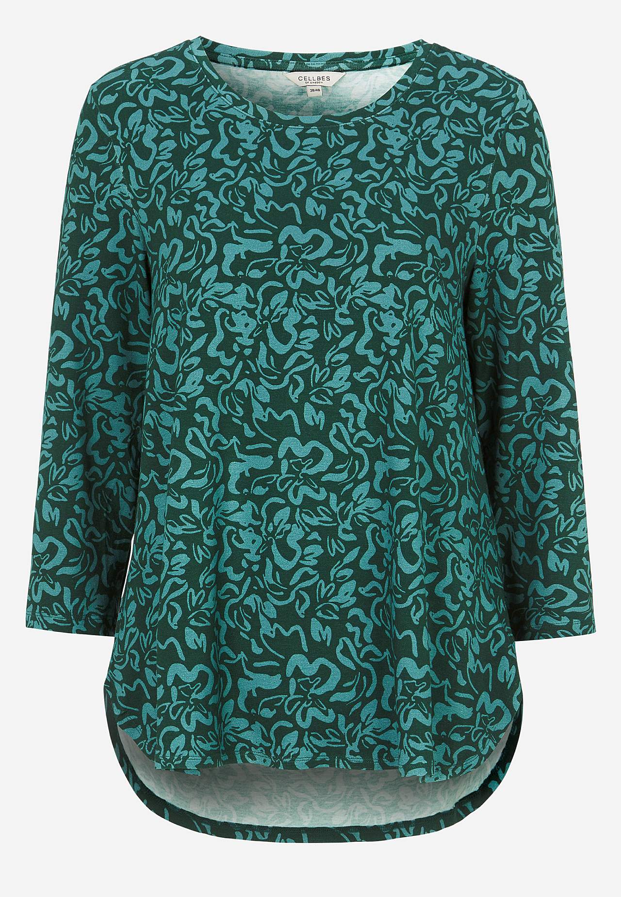 Jersey-topje met 3/4 mouw