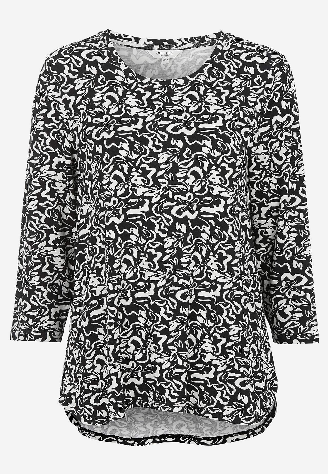 Jersey-topje met 3/4 mouw