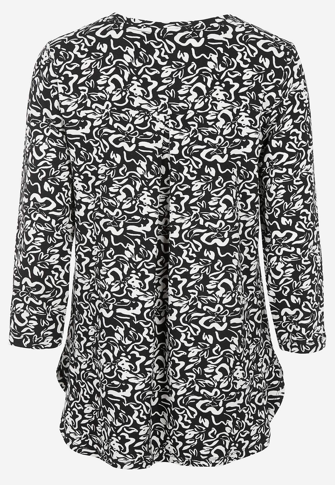 Jersey-topje met 3/4 mouw