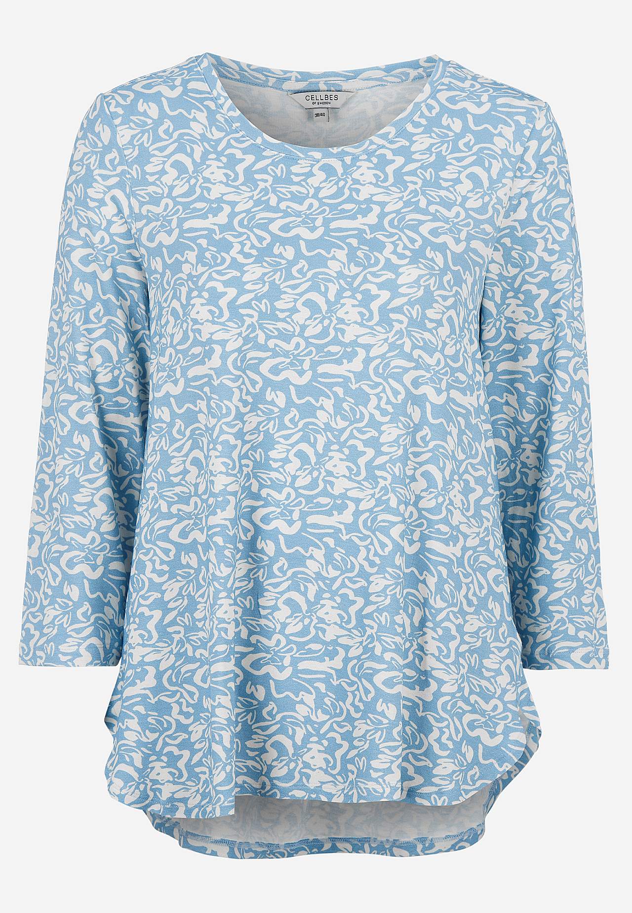 Jersey-topje met 3/4 mouw
