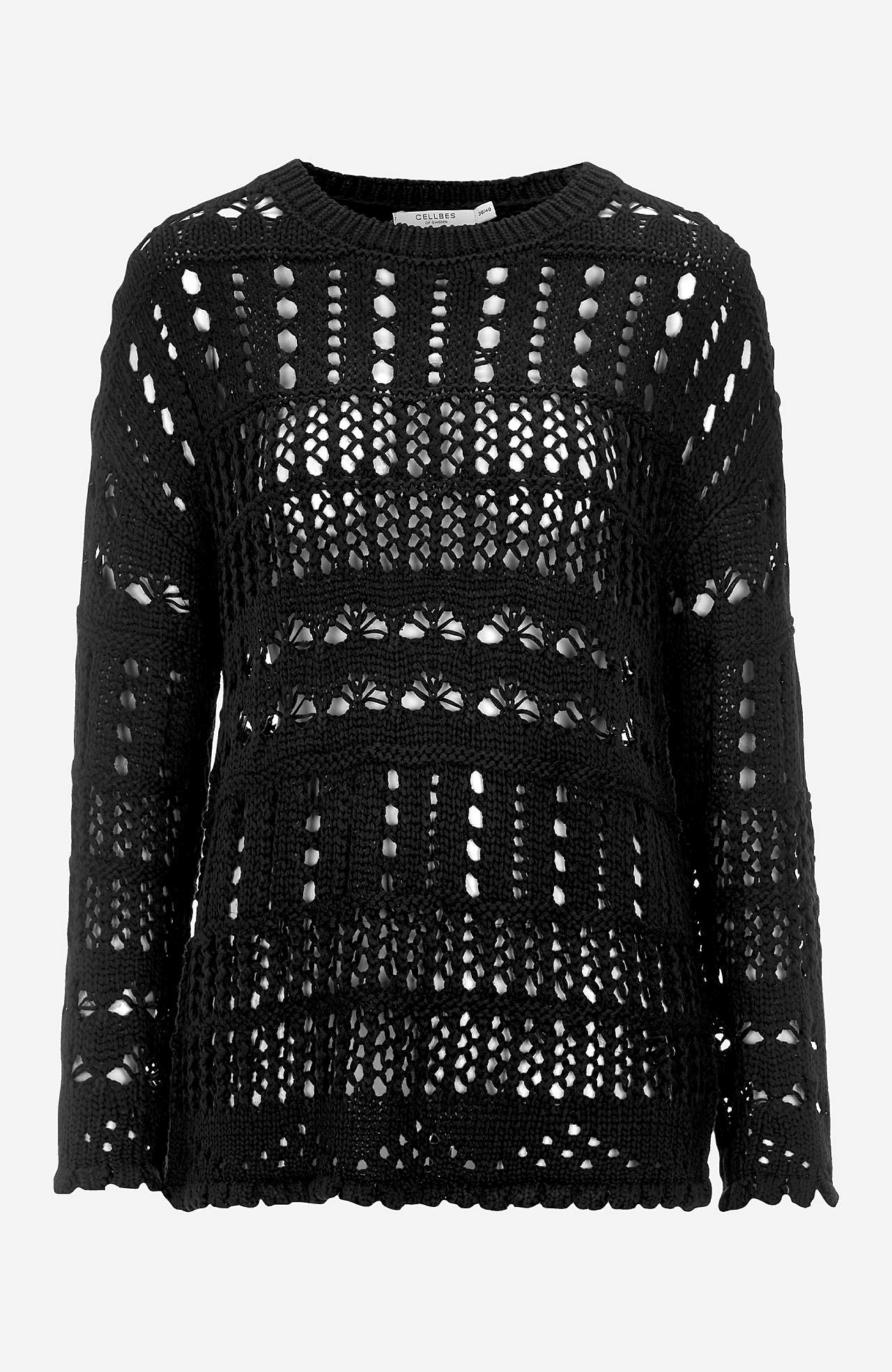 Gebreide sweater met gatenpatroon