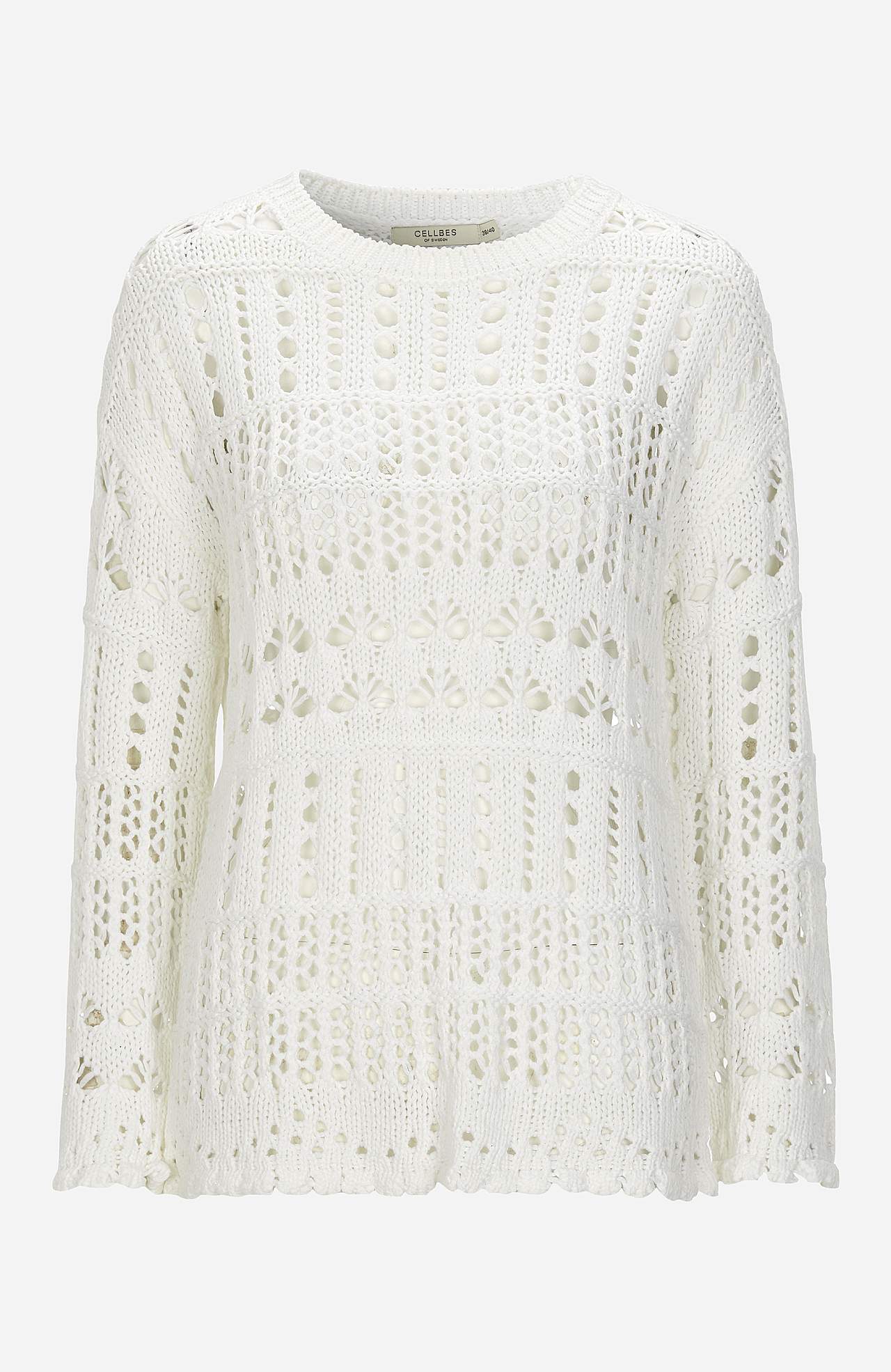 Gebreide sweater met gatenpatroon