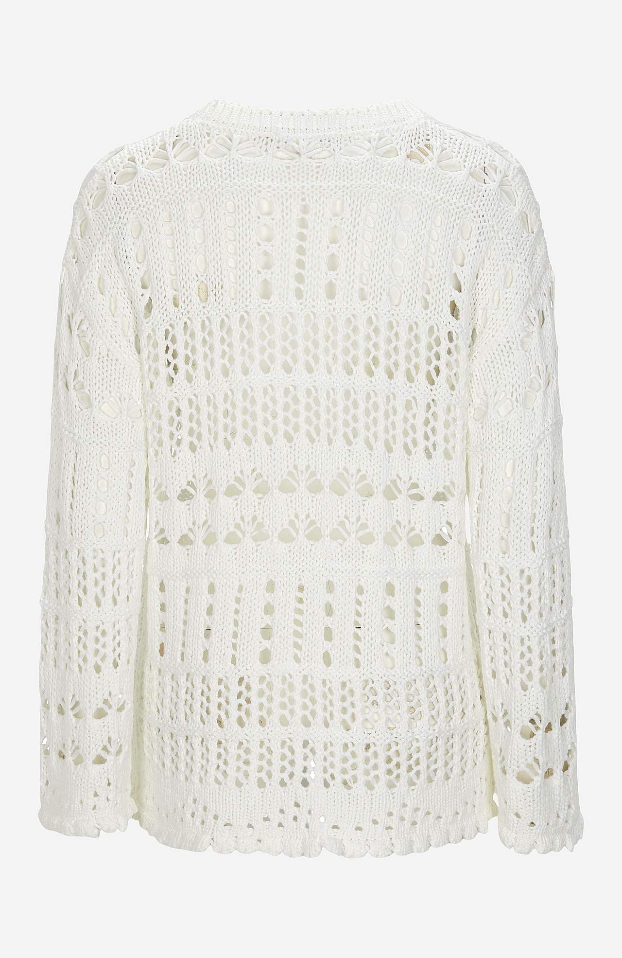 Gebreide sweater met gatenpatroon