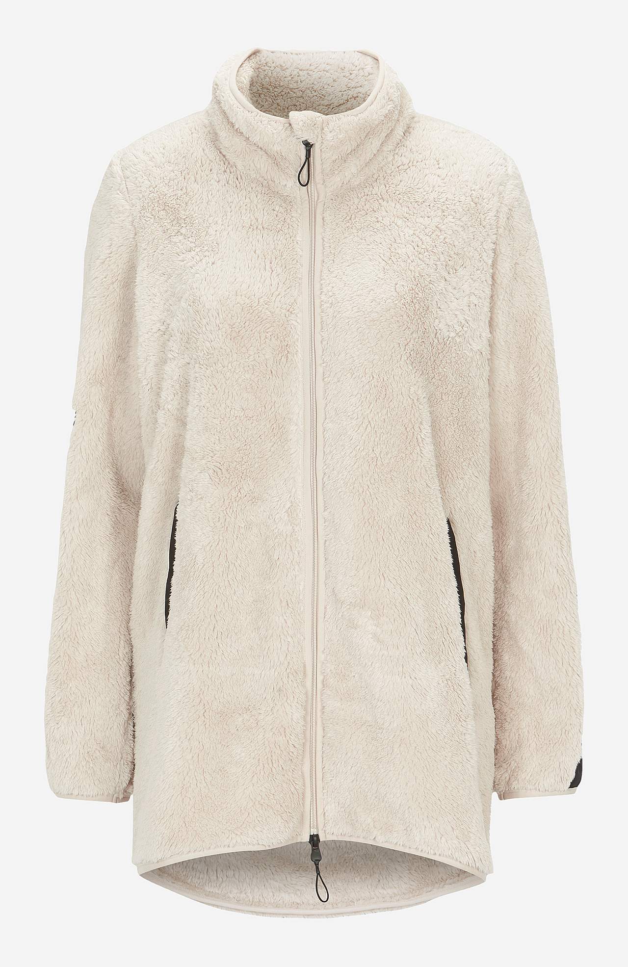 Lange fleece-jas