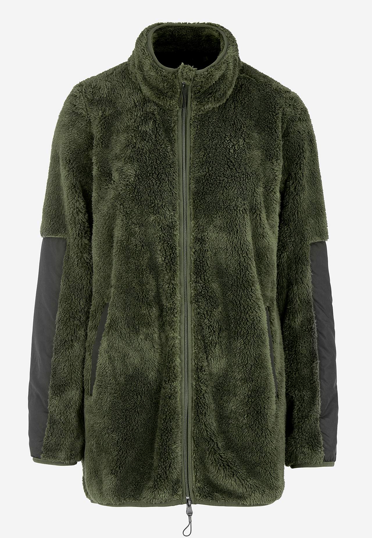 Lange fleece-jas