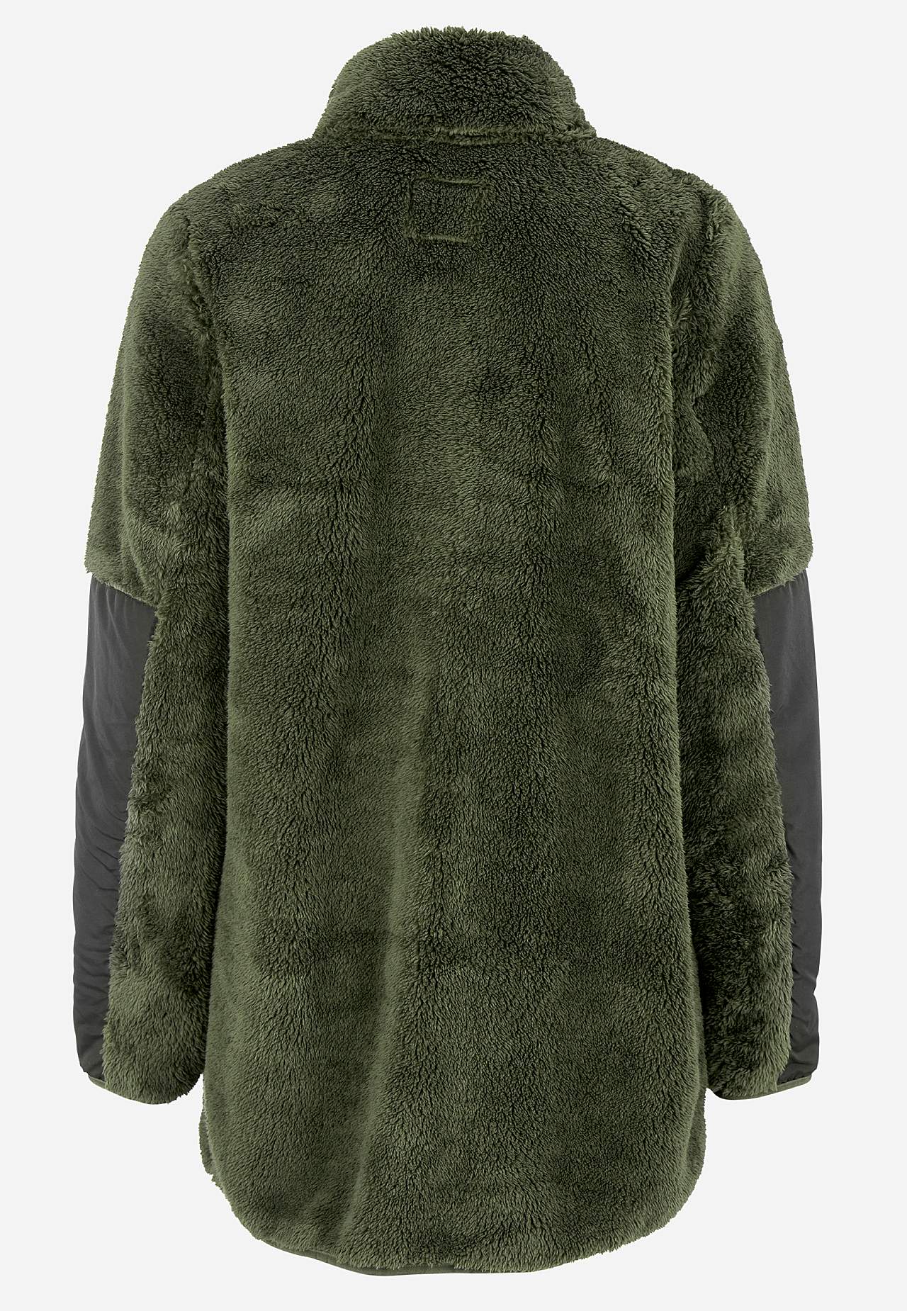 Lange fleece-jas
