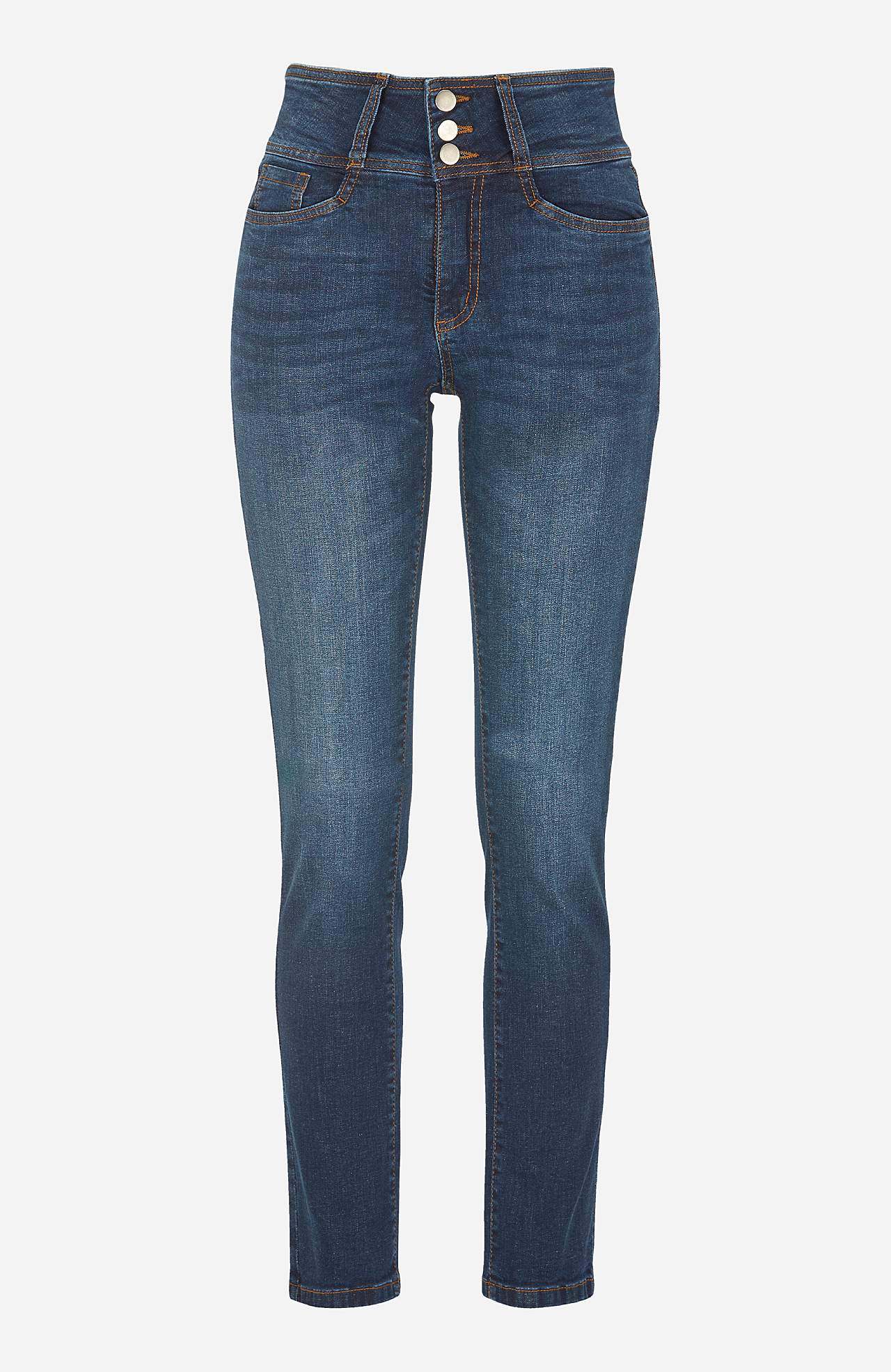 Smalle spijkerbroek met hoge taille - drie lengtes