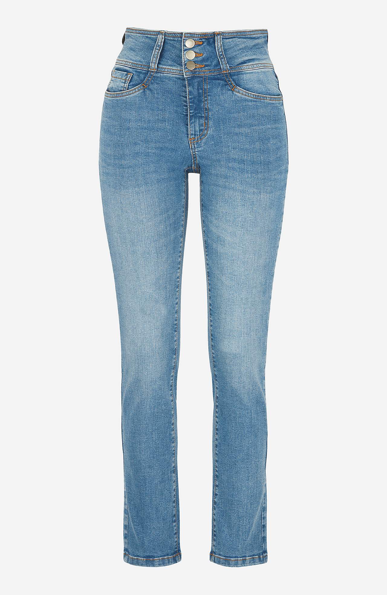 Smalle spijkerbroek met hoge taille - drie lengtes