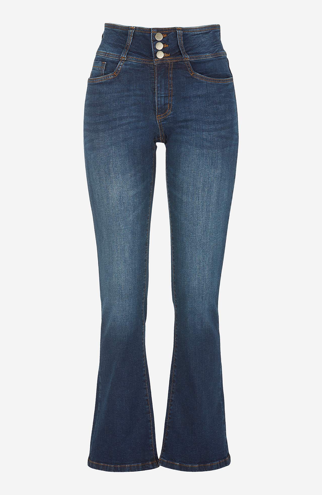 Bootcut jeans met hoge taille