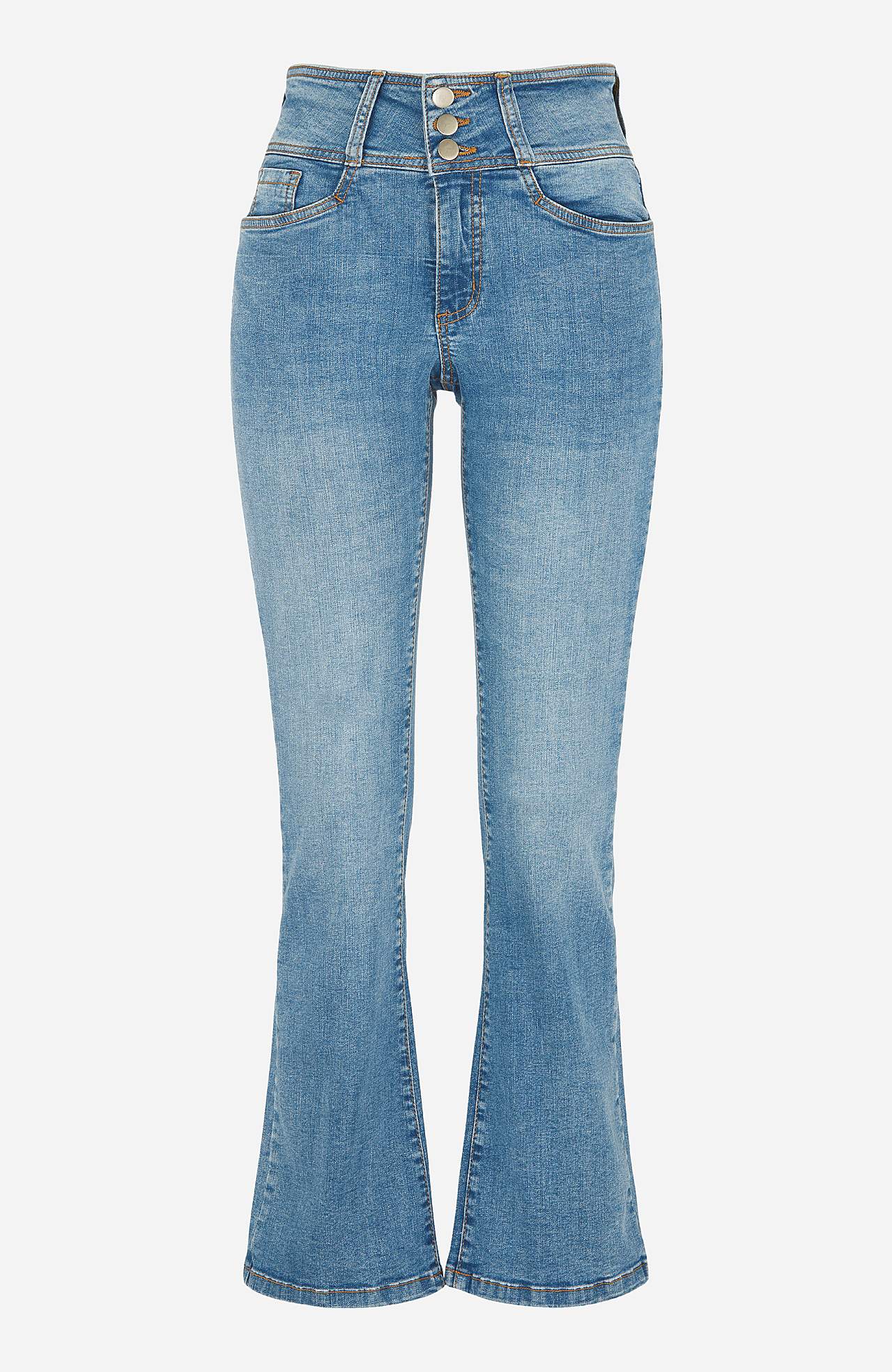 Bootcut jeans met hoge taille