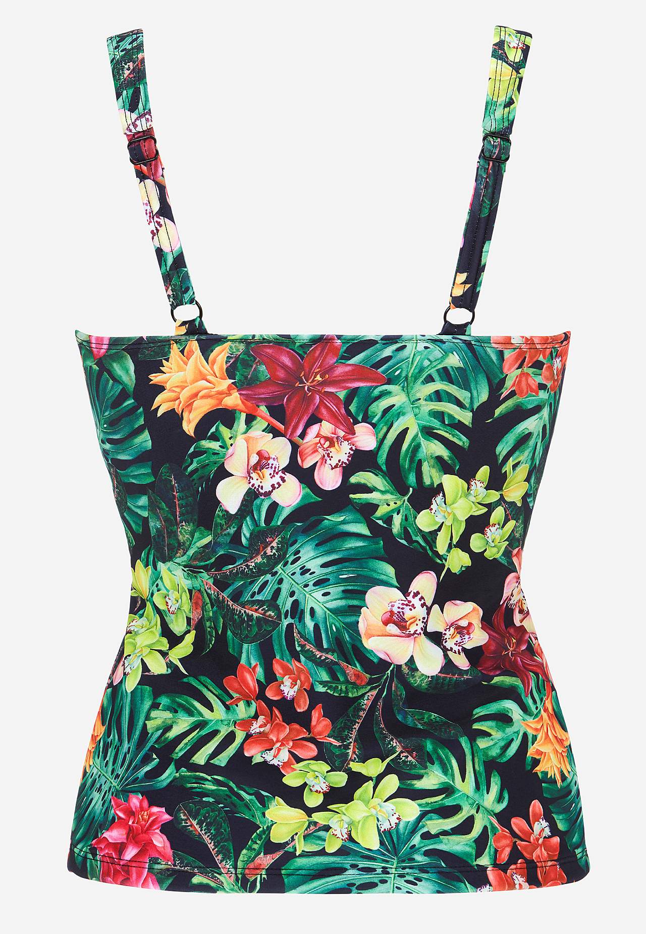 Tankini hemdje met shaping effect en een bloemenpatroon