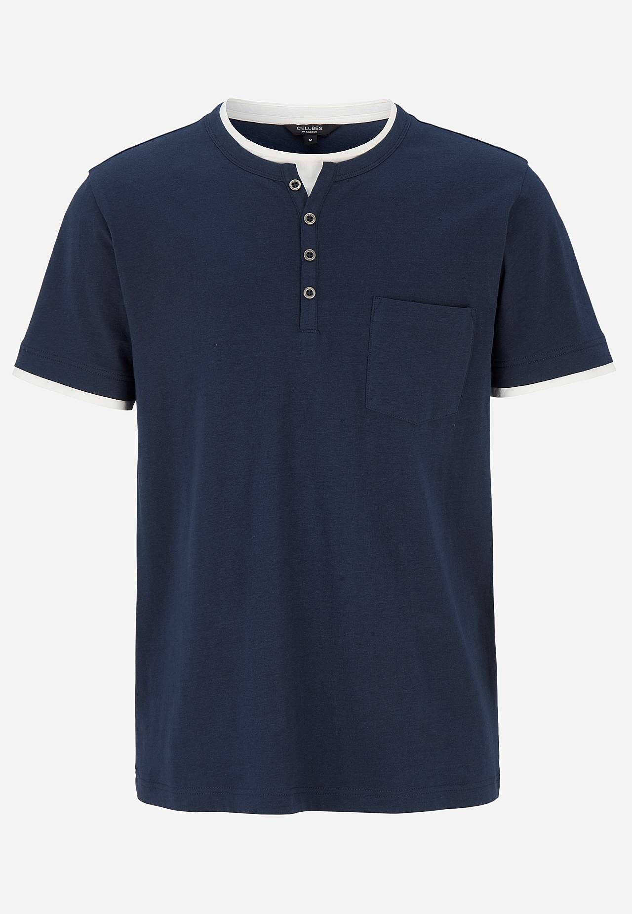 T-shirt met knoopsluiting
