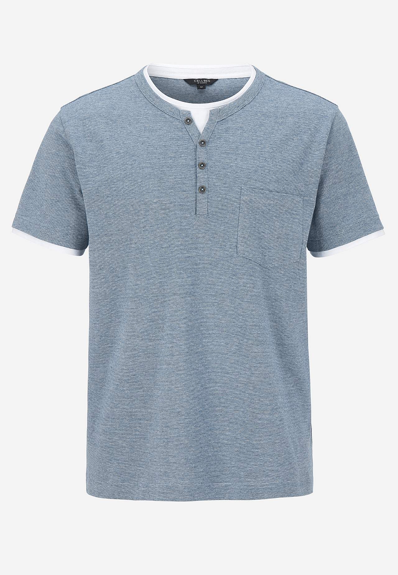 T-shirt met knoopsluiting