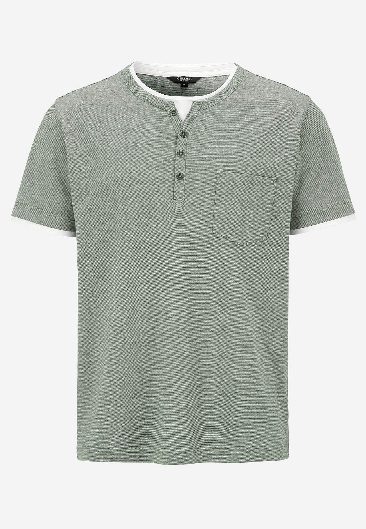 T-shirt met knoopsluiting